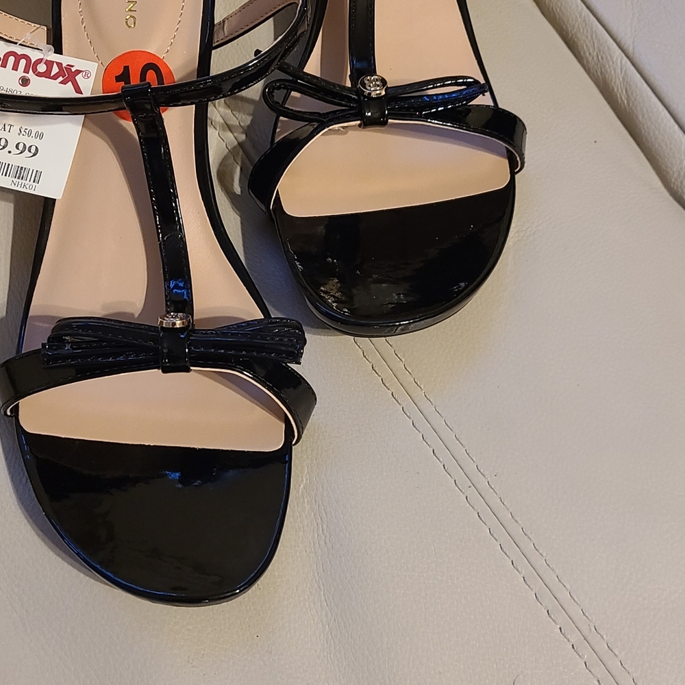Bandolino Patent Leather Wedge Sandal